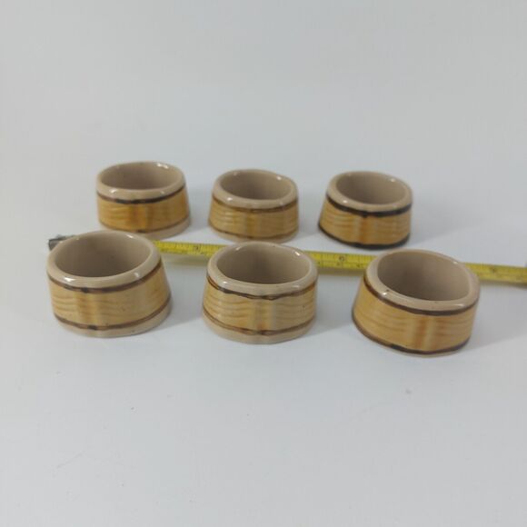 Ceramic Napkin Rings Hand painted Dinner Table Home Decor - Picture 7 of 7